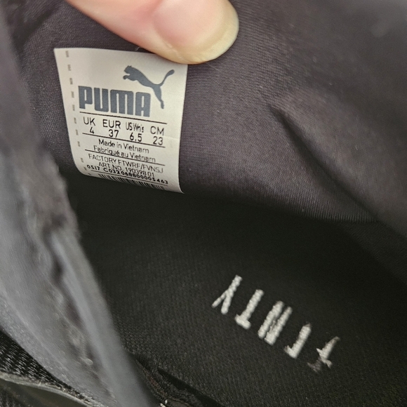 Puma Fenty By Rihanna Ignite Black Leather Lace Up Womens Trainers 6.5 - Picture 7 of 7